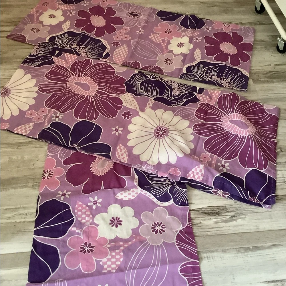 ValanceJCP Home Valances bundle of 3 purple flowers 🌸 84”x15” set of 3